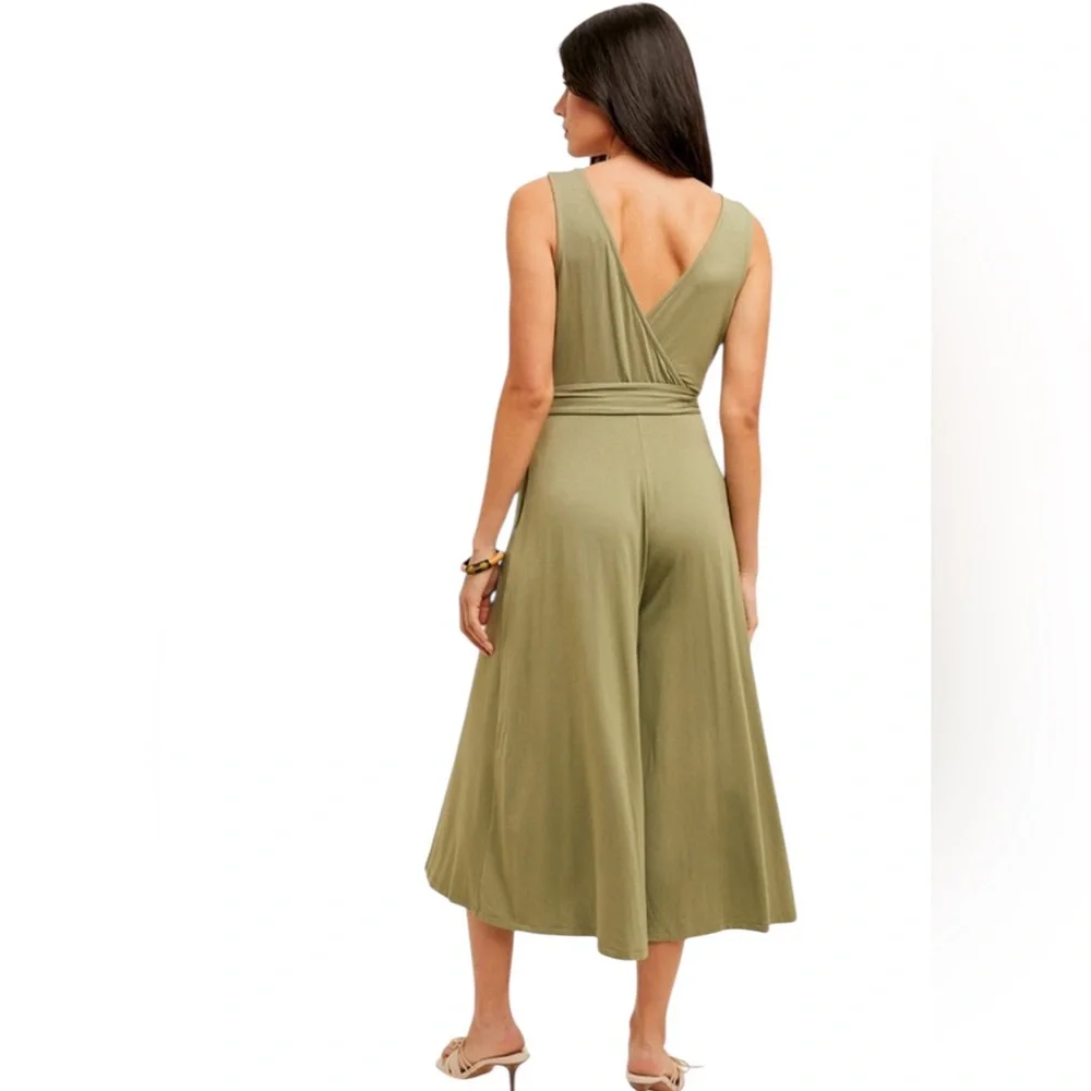 Hem & Thread Olive Green Jumpsuit - Picture 4 of 9